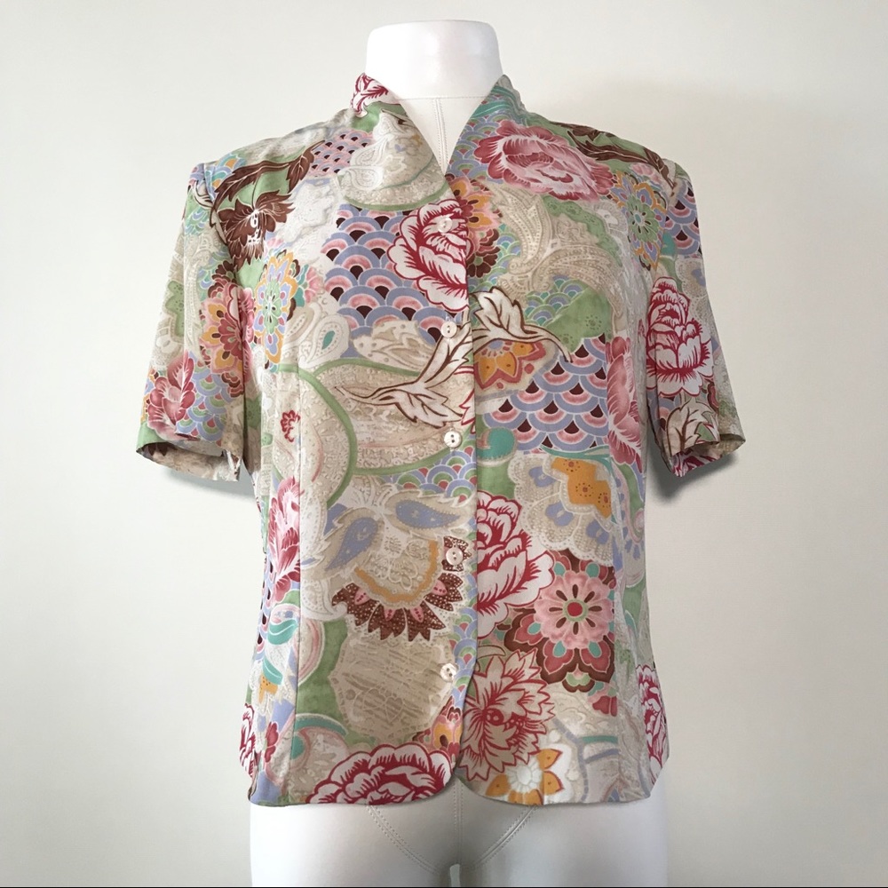Pendleton Multicolor Pattern Button Down Blouse - image 2